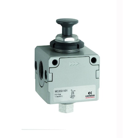 Camozzi Mc Series Lockable Isolation Valve, 1/2" NPT Port, 3-Way/2-Position, Lock-Out / Tag-Out MC202-V01TF